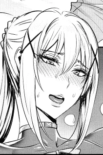 LF Mono Source: 1girl, ahegao face, open mouth, tongue out, blushing, sweating, ponytail with bangs, darkness from konosuba, slave collar posted by Re4NightWing