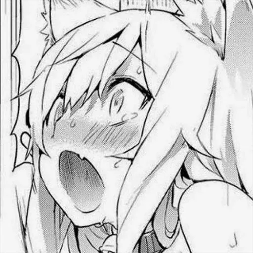LF mono source: 1girl, animal ears, ahegao, mouth open by bjern1101