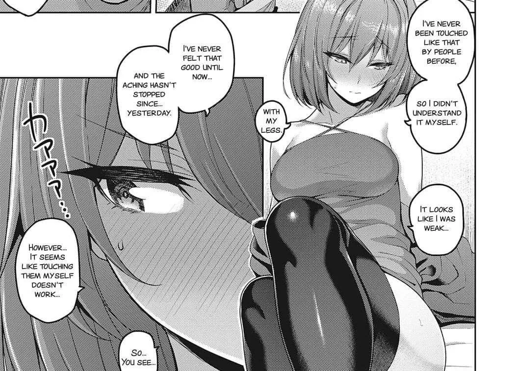 LF Mono Source: 1girl, blushing, stockings, short hair, sweating, 