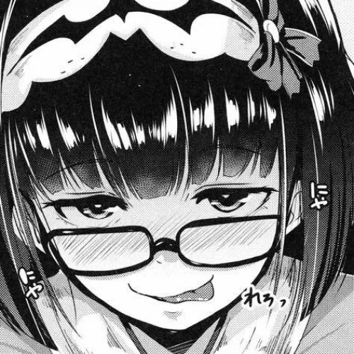 LF Mono Source: 1girl, glasses, looking a viewer, ahegao face, tongue. by PM-Me-Mochi