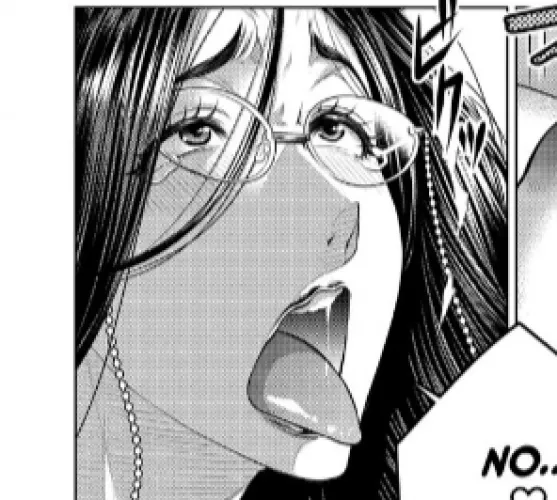 LF Mono Source: 1girl, glasses, open mouth, tongue out, tears, open eyes, glass chains, looking up, 