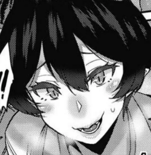 LF Mono Source: 1girl, short hair, black hair, fangs, Open mouth by juanmauel