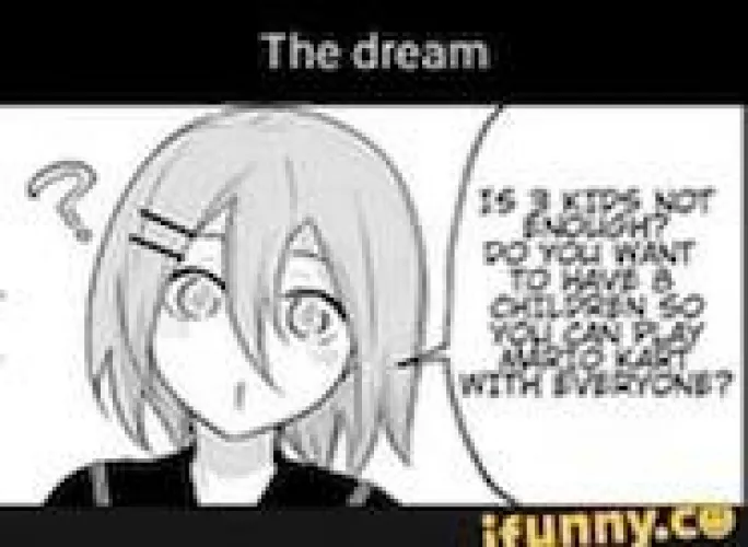 Lf mono source: 1girl, short hair, hair clips, school uniform, text “Is 3 kids not enough? Do you want 8 children so you can play Mario kart with everyone?” by porkcutletcurryrice