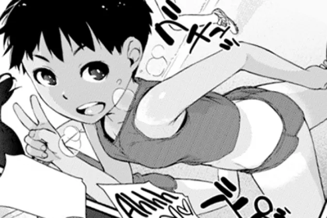 LF Mono Source: 1girl, tanlines, on trackfield, shorthair/pixie cut, bloomers, peace sign, by iNinnja