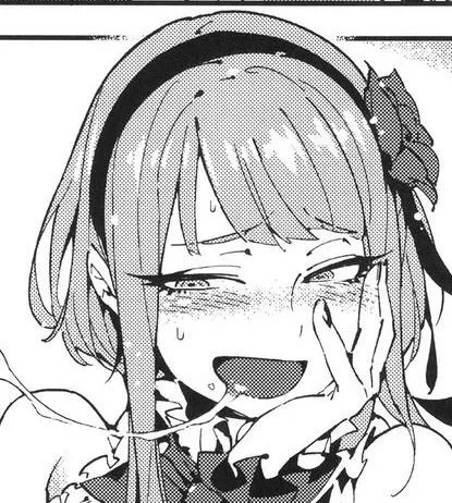 LF mono source: ahegao, saliva, saliva trail, short hair, flower posted by Endless_error