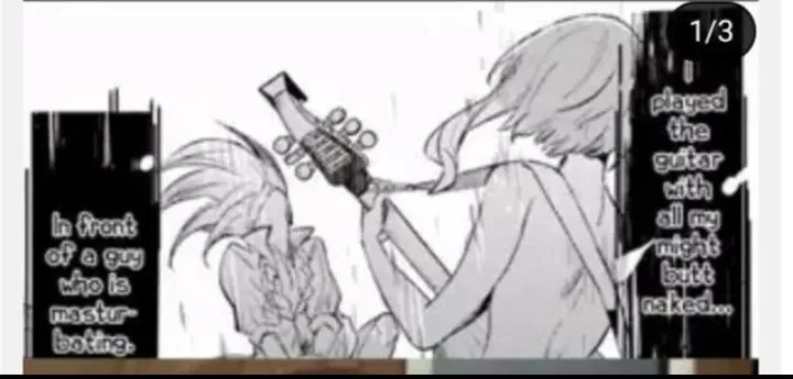 Lf Mono Source: Guitar, Naked, Playing a Guitar But Naked In front of a guy who is Masturbating