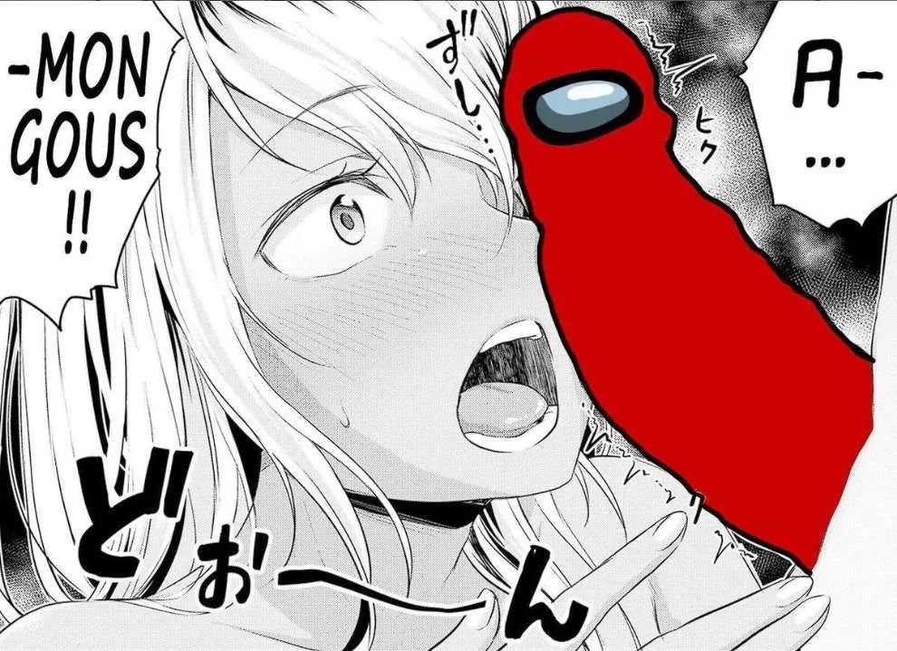 LF mono source: meme, a-mongous!!, dick on face, blushing, blonde, surprised posted by DeVliegendeBrabander