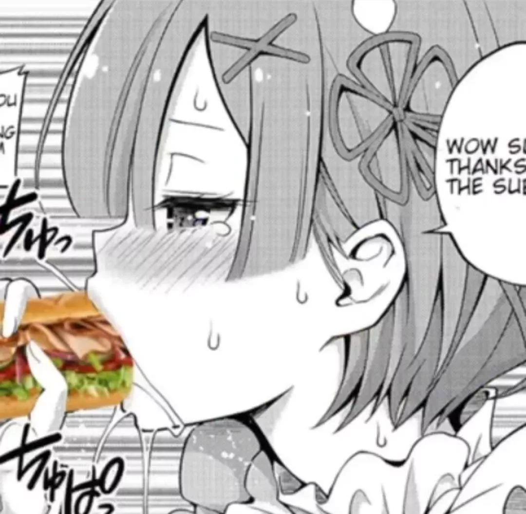 LF mono source: Re:Zero, blowjob, 1girl, penis, penis grab, short hair, blush, sweating, meme, subway posted by Real_May_Be_Spare