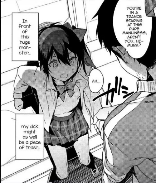 LF mono source: school girl, possibly trap, “you’re in a trance staring at this pure manliness, aren’t you, uemura?”, “AH..”, “in front of this huge monster...”, “my dick might as well be piece of trash...” by Intelligent-Ad1591