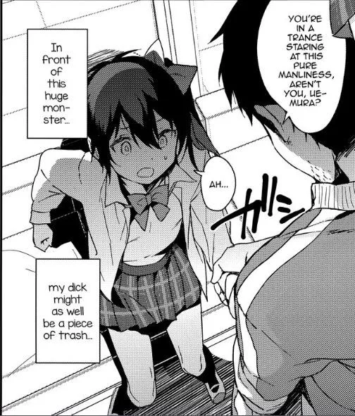 LF mono source: school girl, possibly trap, “you’re in a trance staring at this pure manliness, aren’t you, uemura?”, “AH..”, “in front of this huge monster...”, “my dick might as well be piece of trash...” posted by Intelligent-Ad1591