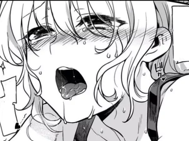 LF Mono Source: white hair , tear , sweat , black vest ,tongue by dongdong1475369