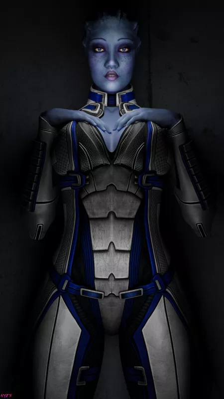 Liara's cleavage (Nyes) by Nyes117