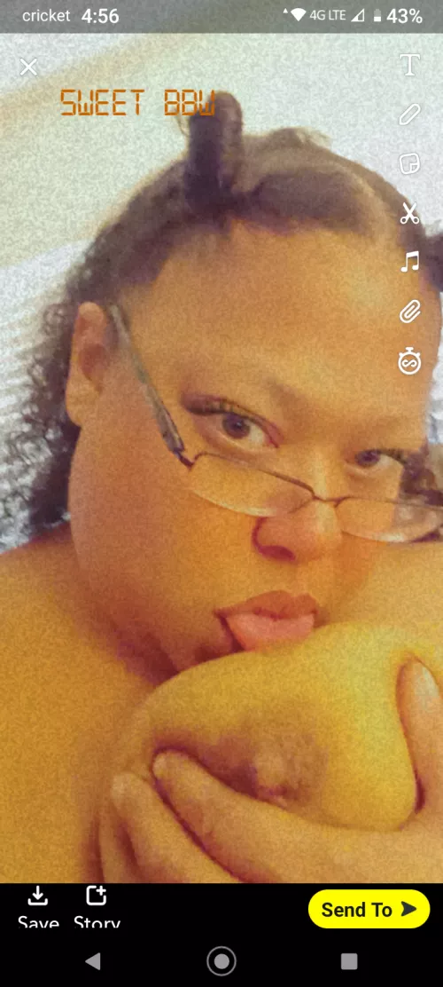 Licking my titty by Odd_Standard_2860