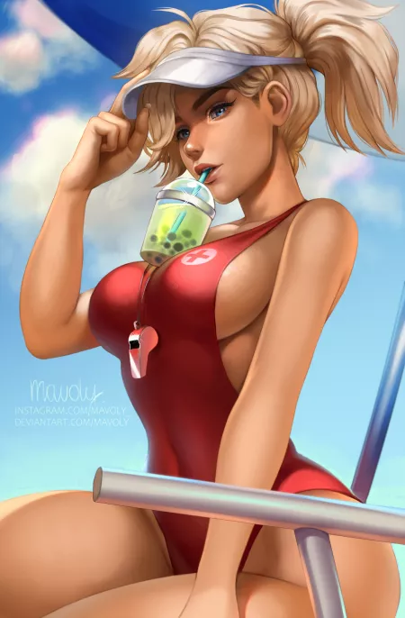 Lifeguard Mercy (Mavoly) [Overwatch] by sequence_string