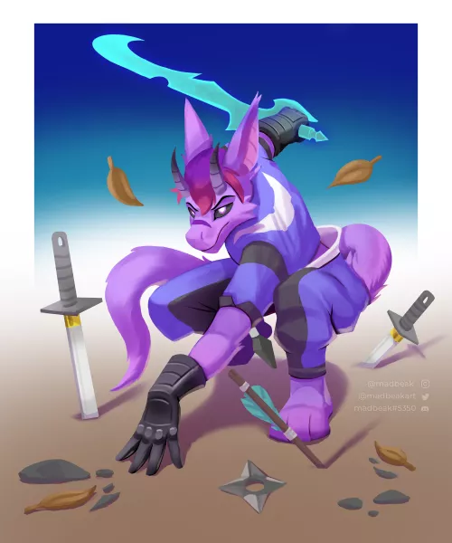 Like a ninja! Art by me! by madbeak