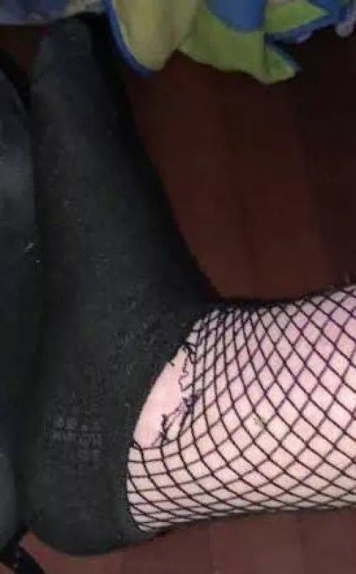 like my fishnets and socks combo 😏 by Ok_Network9065