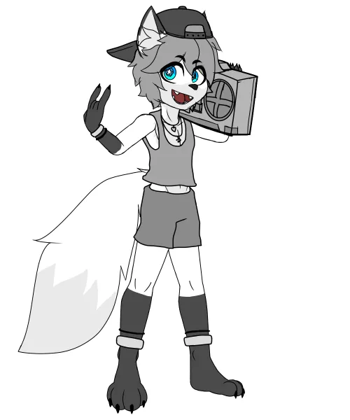 Lil' Boombox Fox (By me on Twitter: BlakiRaiper) by BlakiRaiper
