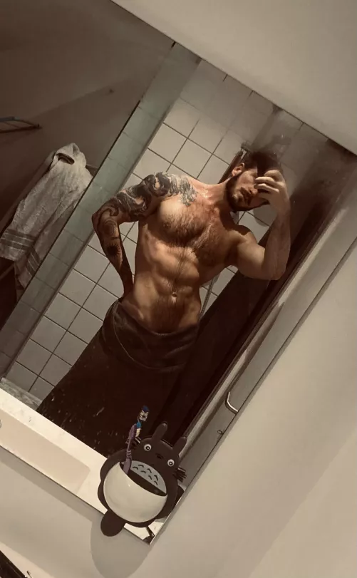 Lil post shower goodness 🤪 by AndThenIWasADragon