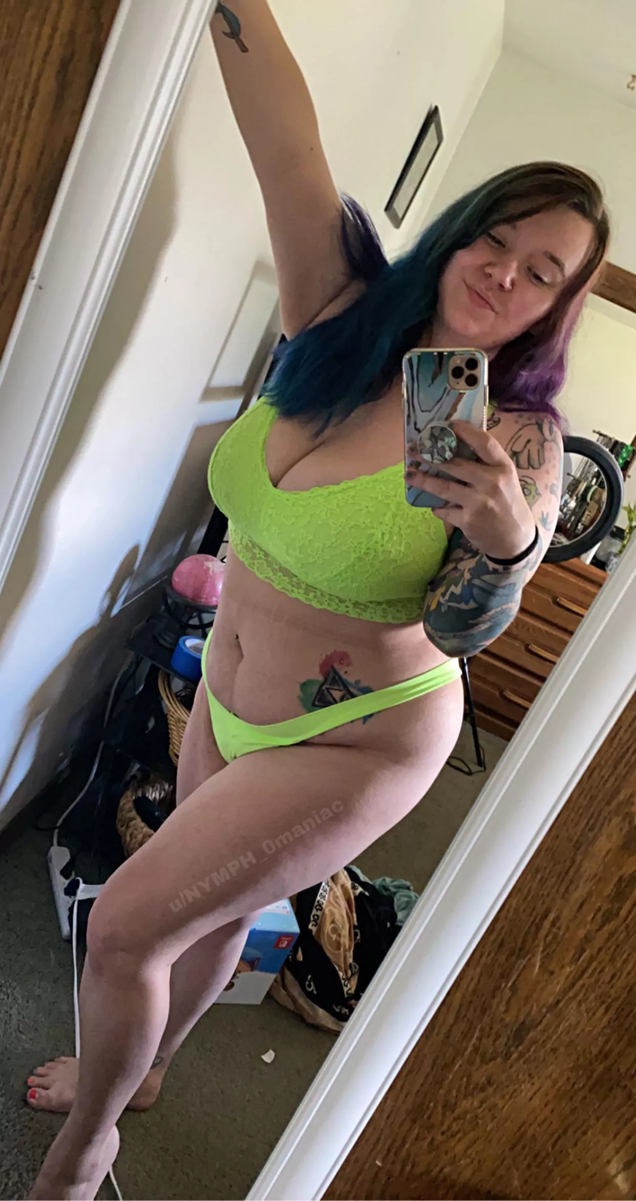 Lime green is definitely my color 💚 posted by NYMPH_0maniac