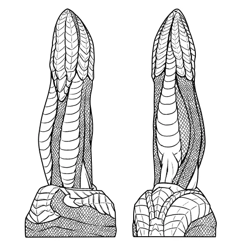 Line art for Orochi (drawn by me, link to this and other lineart in comments) by YourYuriFanatic