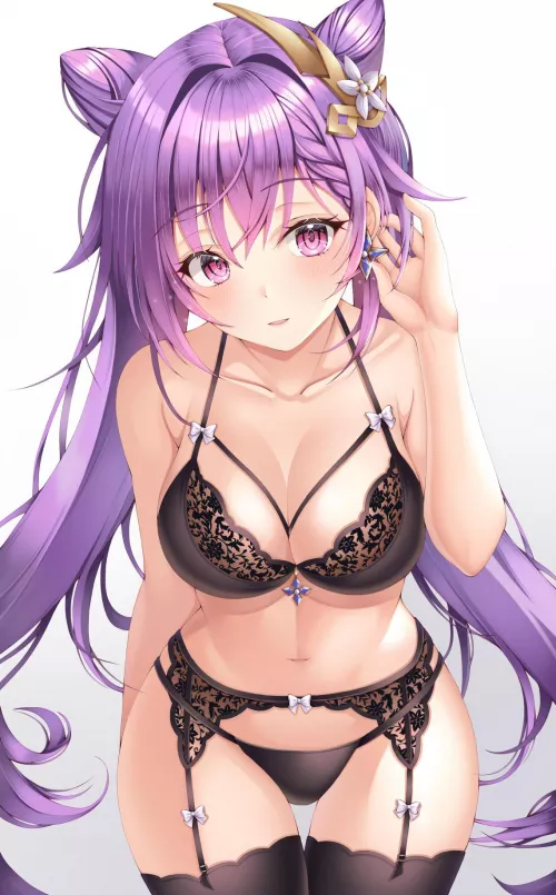 Lingerie Keqing [Genshin Impact] by Lewdeology