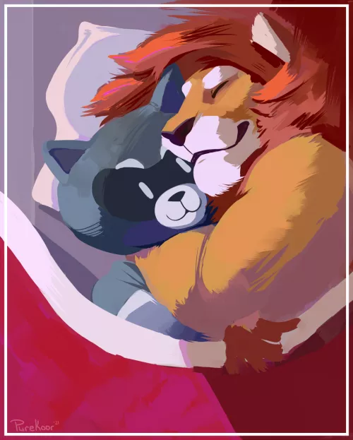 Lion n' Cuddling [PureKoor (art by me)] by PureKoor