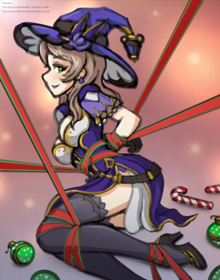 Lisa Genshin Impact Gift Bondage [ StickyScribbles ] by 24Emma