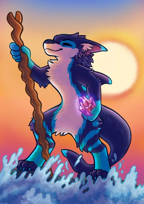 @lithxe_ rising at the sunset🌅May your crusade be successful (art by me @SevernSamuel on twitter) by S-Severn