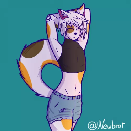 Little cat,First time I draw in this pose but I did it anyway by newbrotter