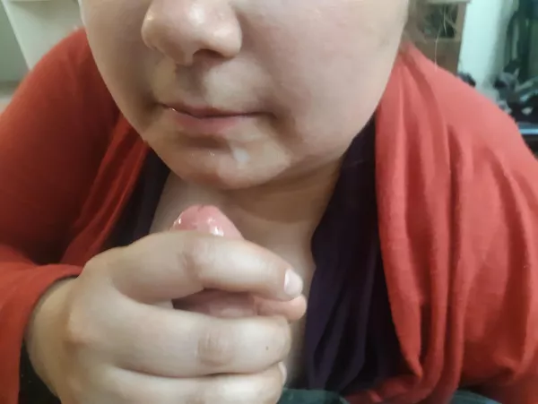 Little cum on her lips by AnonymouslyTogether