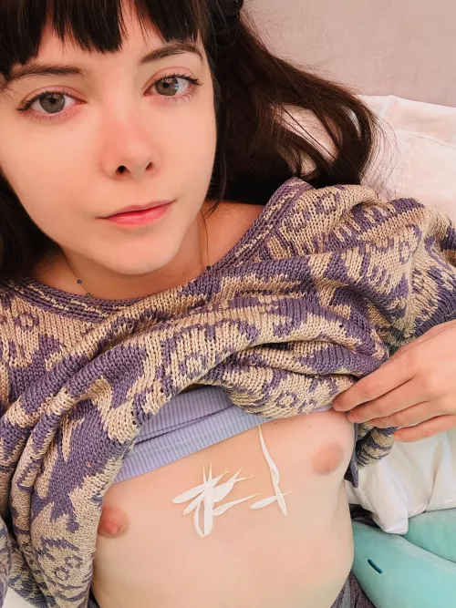 Little flower petals on my tiny tits 🌸 (OC) by jenmoonsyou