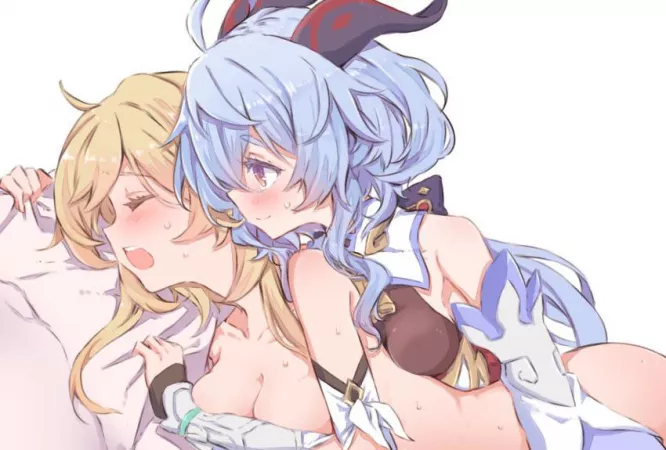 Little Miss Ganyu Showing Lumine A Good Time [Genshin Impact] by Peakzero