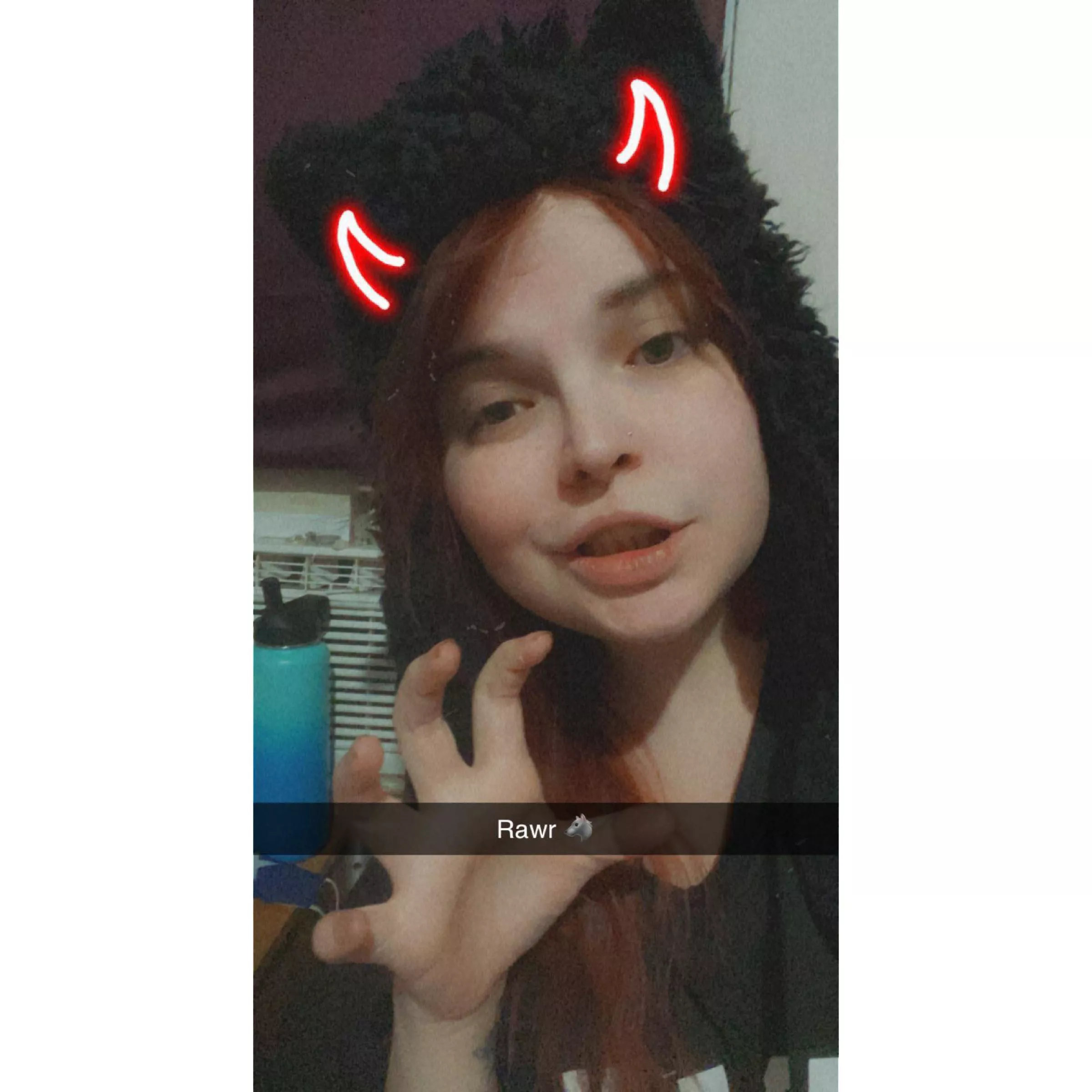 Little Red lookin like the big bad wolf! Heheh I’m a wolf! Rawr! 😈😈😜 posted by Littl3One420