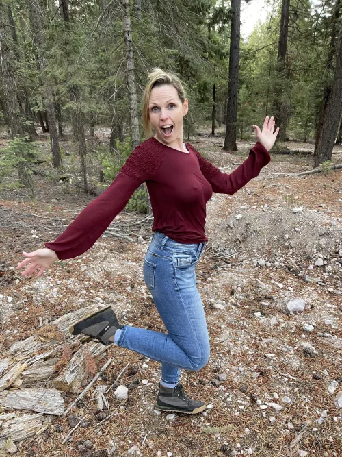 Little red riding hood here. Hopefully I’ll run into the big bad wolf. by iamSkylerXO