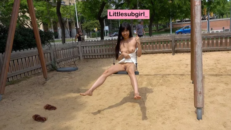[Littlesubgirl] Flashing my tits and pussy in public by littlesubgirl_