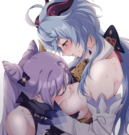 Liyue Lovers (Keqing x Ganyu) [ne_go_m] by Peakzero