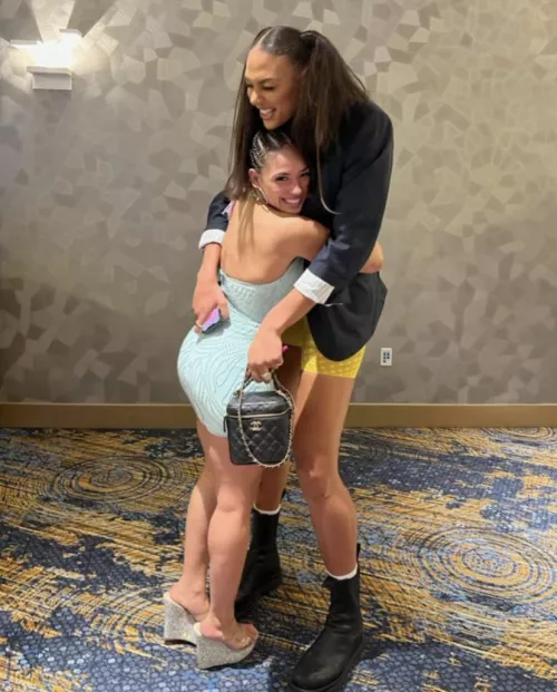 Liz Cambage (WNBA) and Valerie Loureda (UFC) pre fight by Objective-Kiwi4955