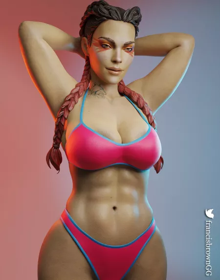 Loba showing off her abs (francisbrownGG) [Apex Legends] by Kuro-Oji