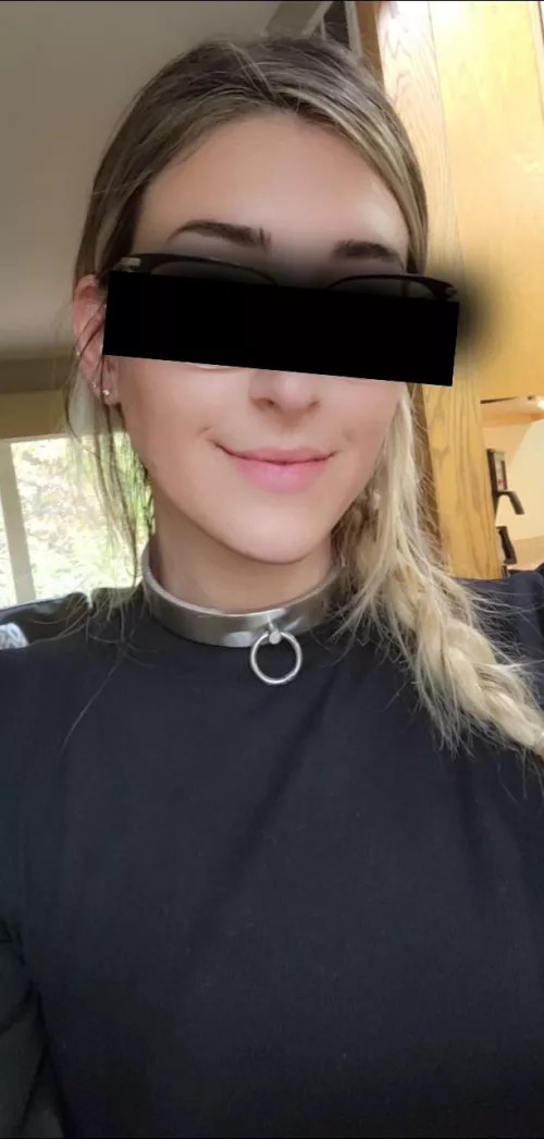 Locked in for the night. by collaredbabe