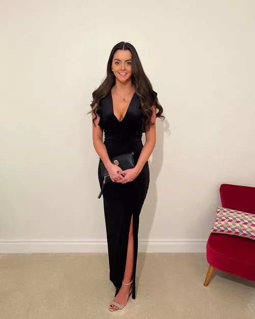 Long black dress by forian_