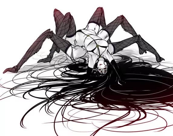 Long Black Hair by spiderbutt_