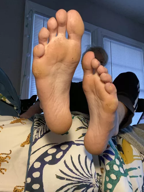 Long day in some new socks. Def need a boy rubbing them about now. by BlondeBoyFoot