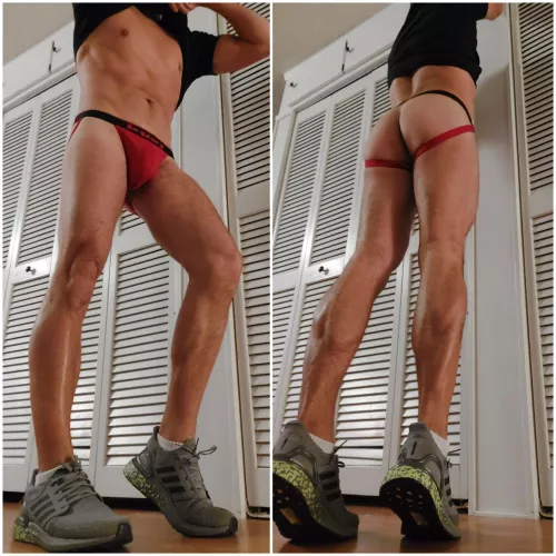 Long legs, loving the jock strap look by justaguyonline03