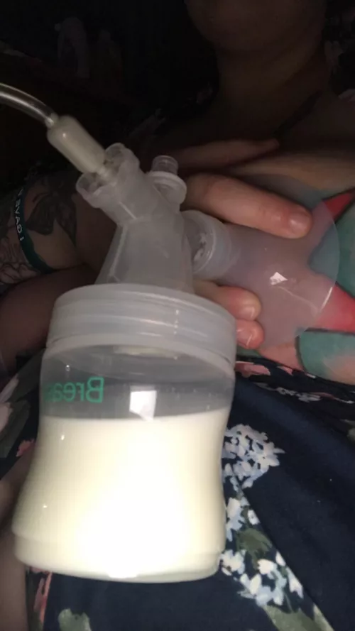 Look at all mommies milk for you! You can drink it from a glass or from my tit! My only rule is you need to get every single drop out! by xtattooedbarbie