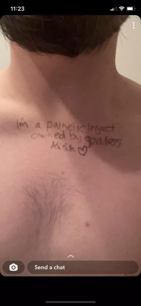 Look at this sissy bitch, so worthless the only good thing he has is me 😂 by -Curlyygemini-2361