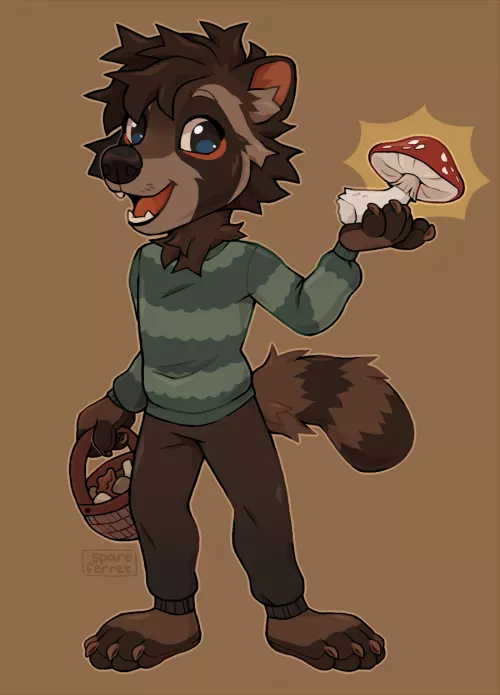 Look what he found! (art by me, @spareferret on twitter) by bonusweasel