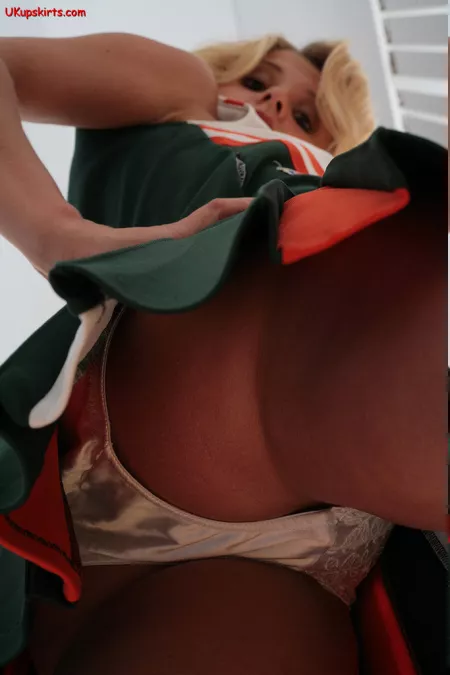 Looking up the Cheerleaders Skirt by Saweb1234