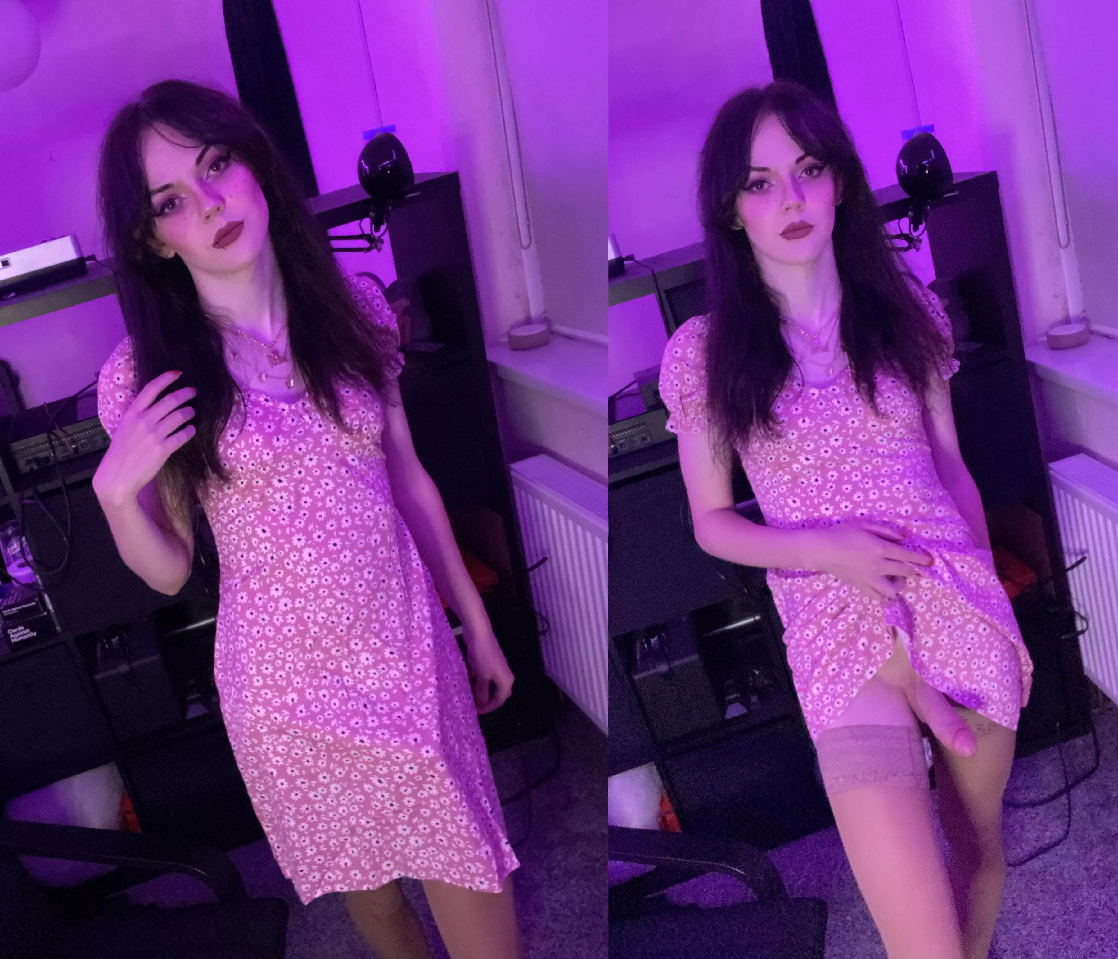 looks like I forgot to put panties on for our date, I hope you don’t mind 😇 posted by ShatteredPolaroids