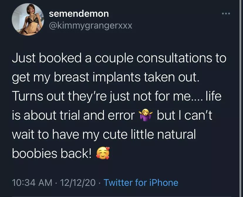 Looks like Kimmy is getting her implants taken out posted by riceboy212