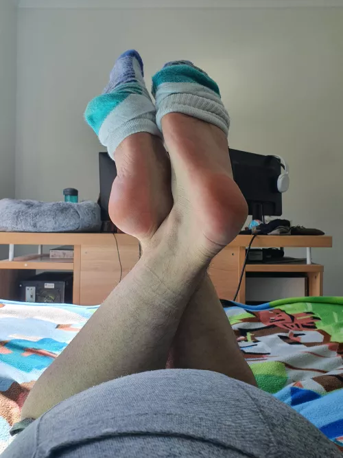 Looks my socks are coming off to expose my bare soles by Ranger_Gerald